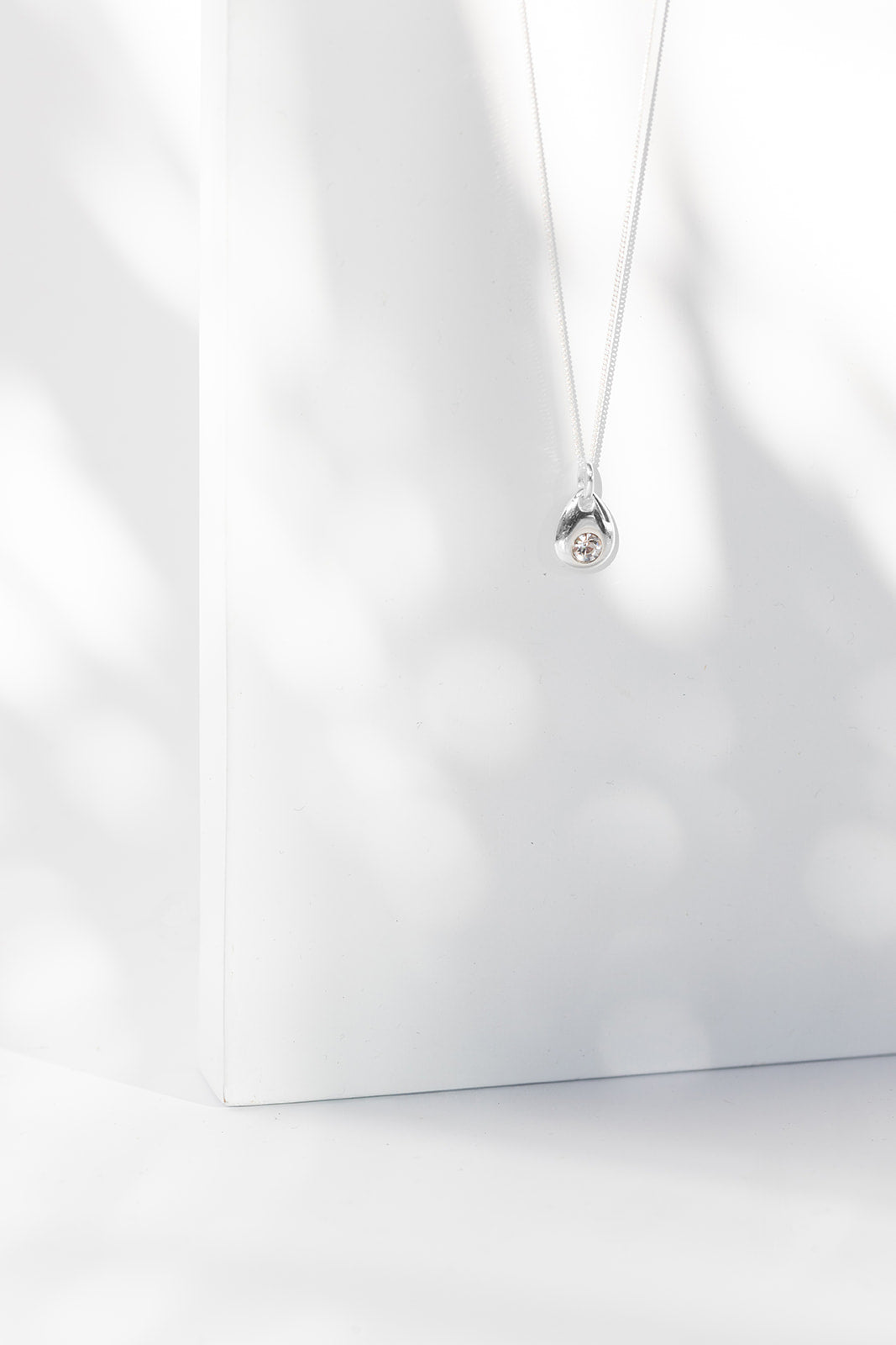 Silver Drop Birthstone Charm