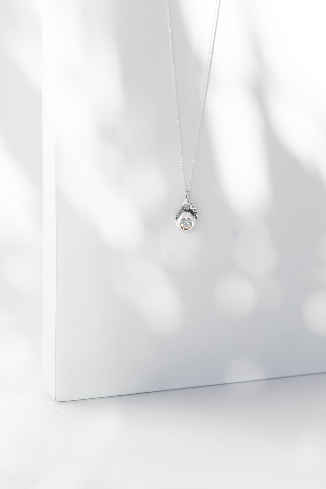 Silver Drop Birthstone Charm