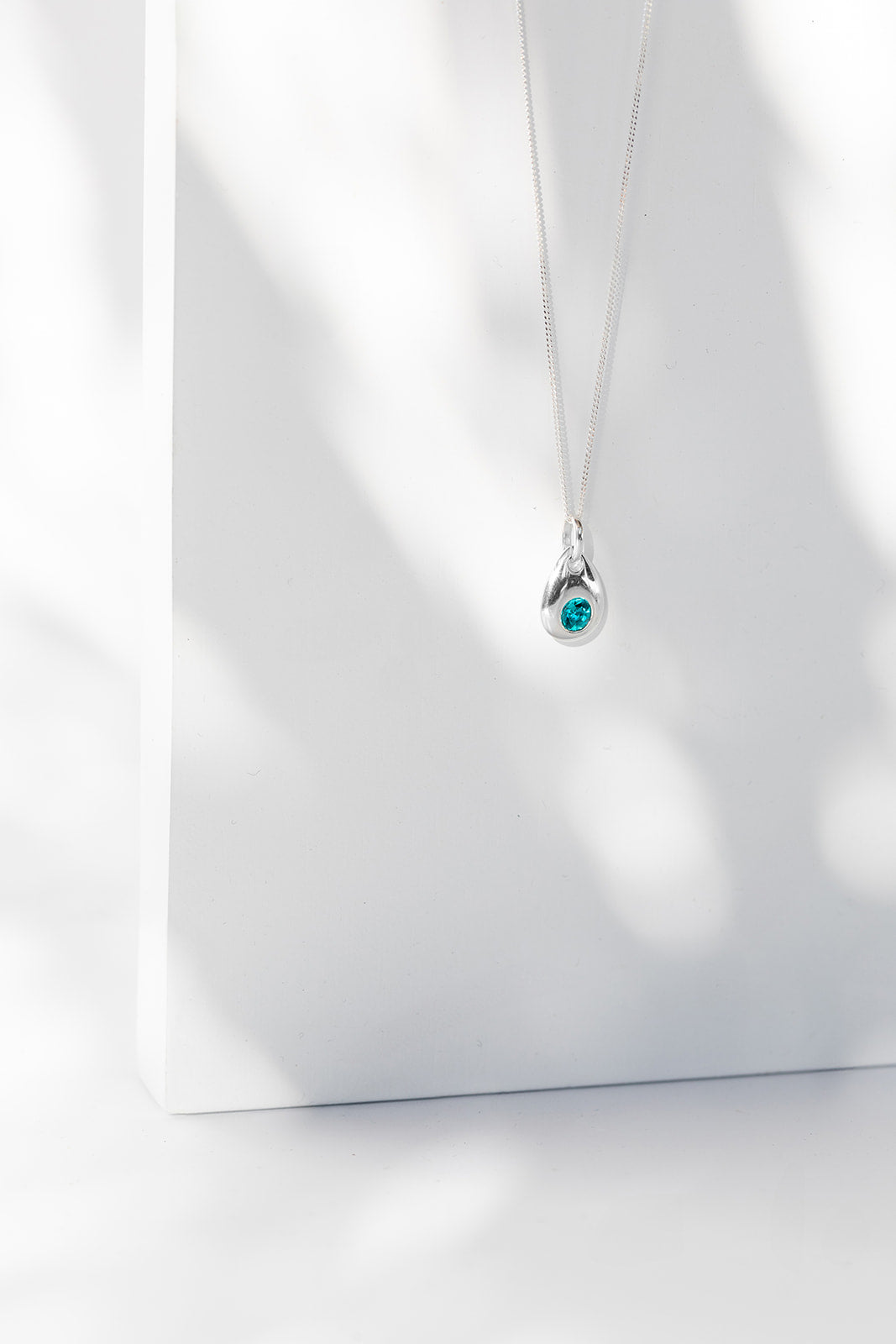 Silver Drop Birthstone Charm