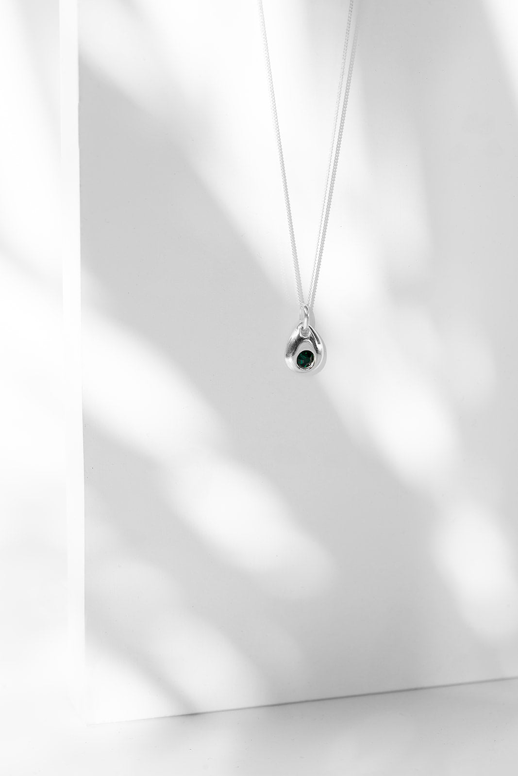 Silver Drop Birthstone Charm