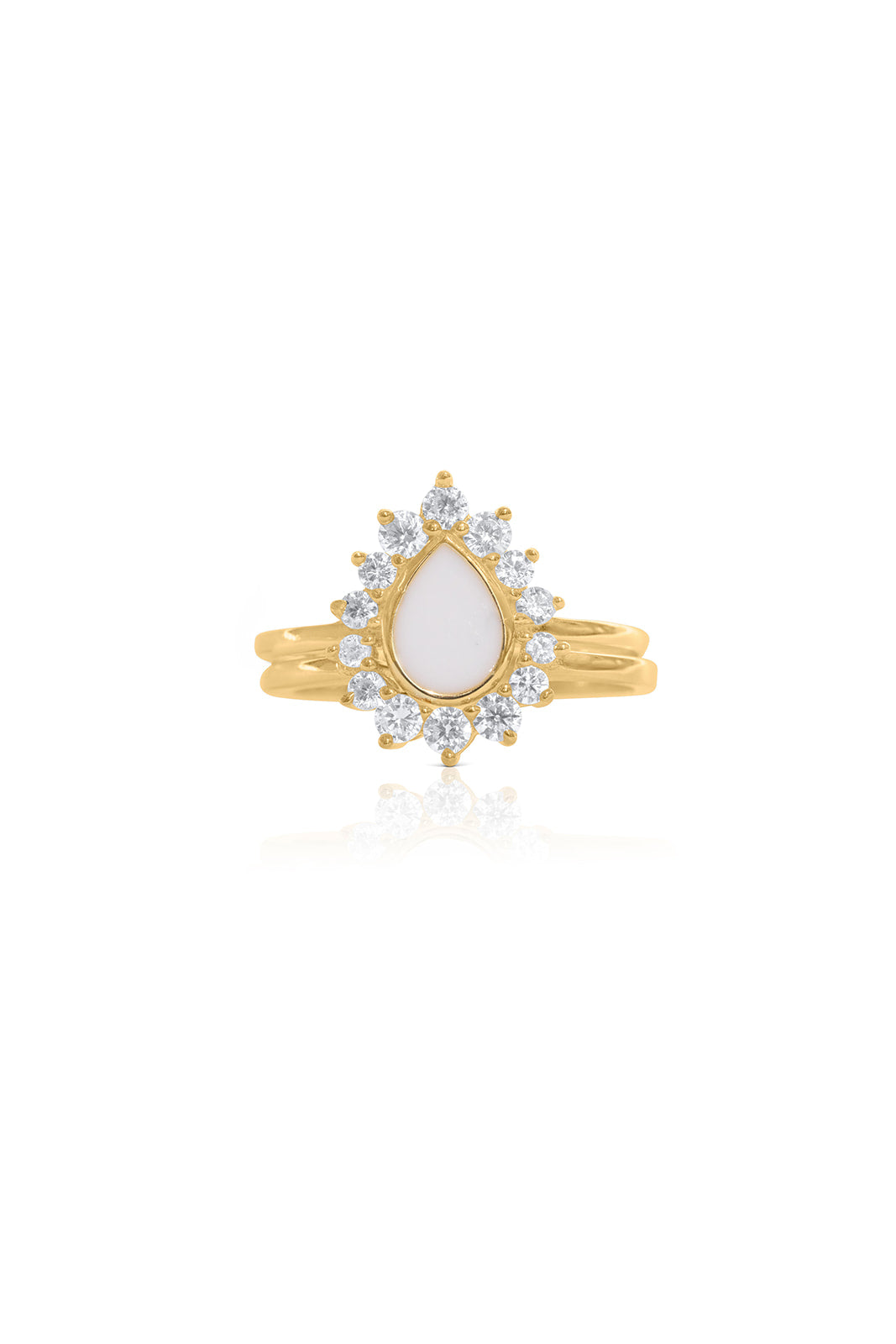 Celestial Teardrop Stacker Ring set - Gold