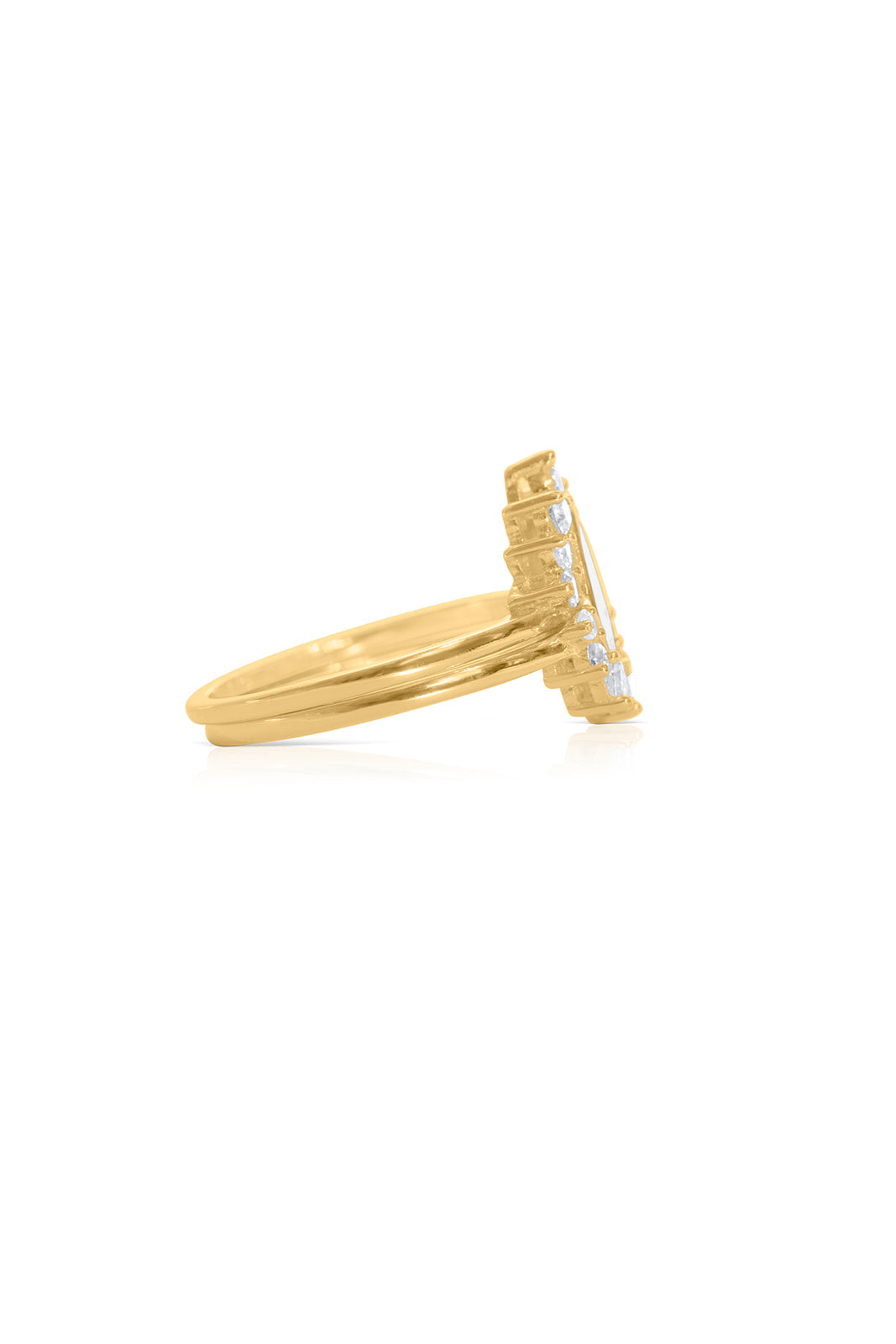 Celestial Teardrop Stacker Ring set - Gold