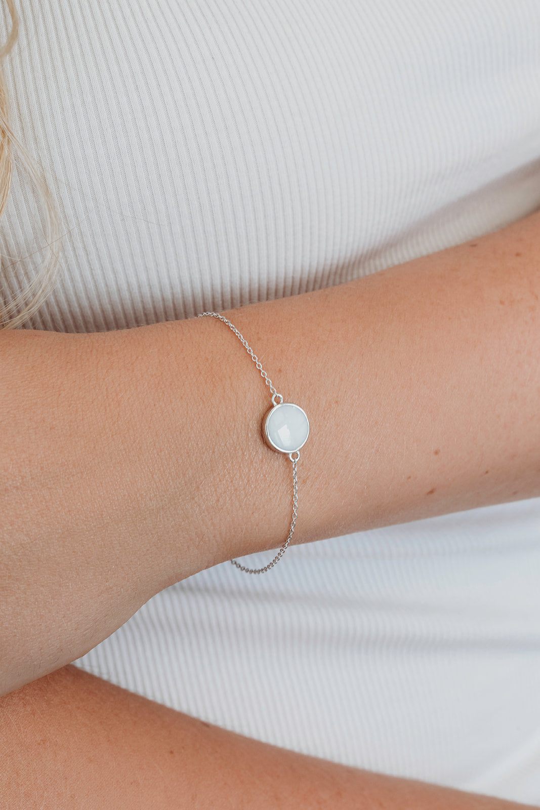 Bezel Set - White Gold