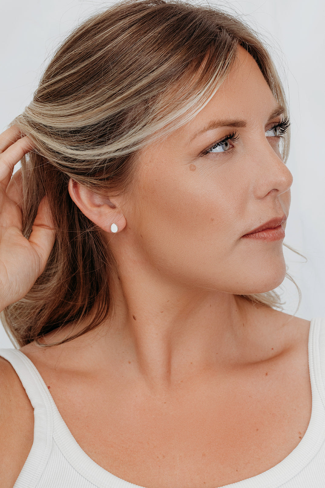 Breastmilk Teardrop Stud Earrings