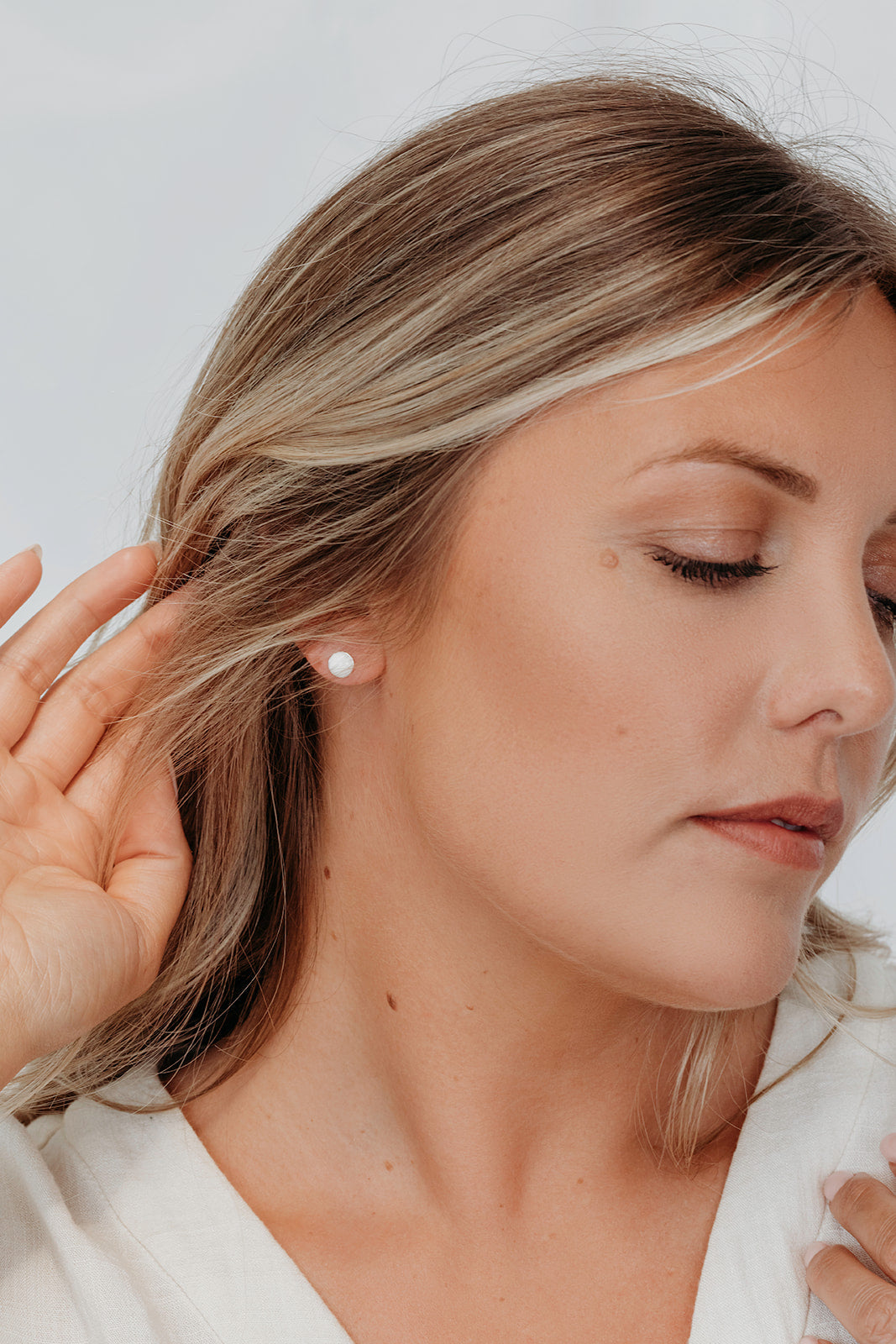 Breastmilk Earring Studs - Silver 