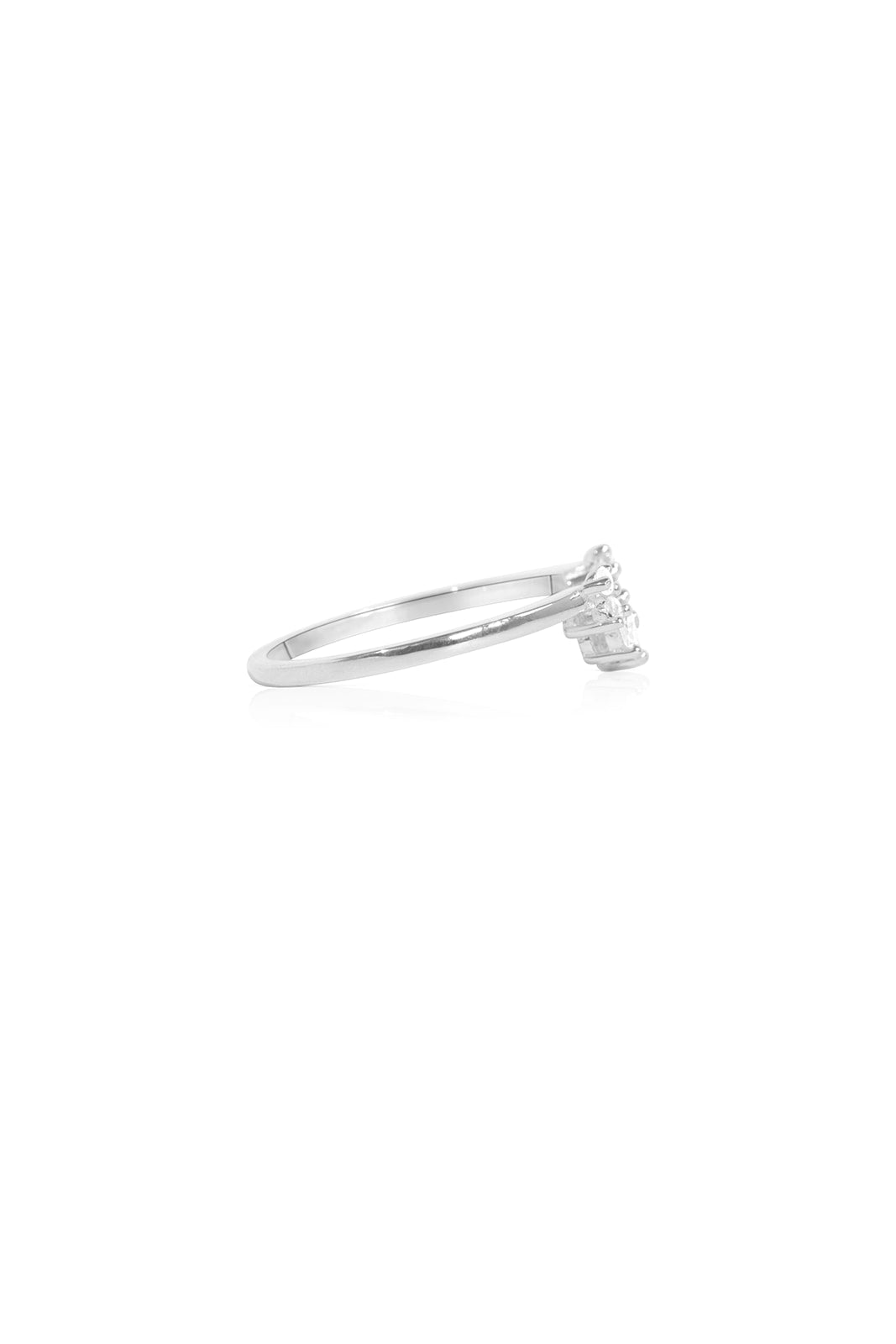 Celestial Teardrop Stacker Ring set - Silver