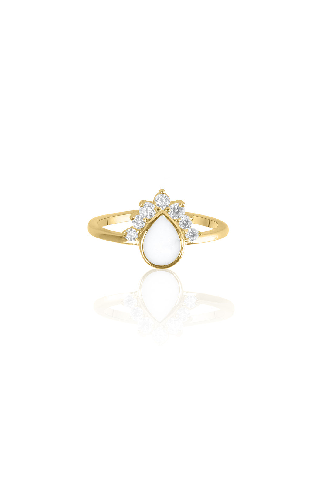 Celestial Teardrop Stacker Ring set - Gold