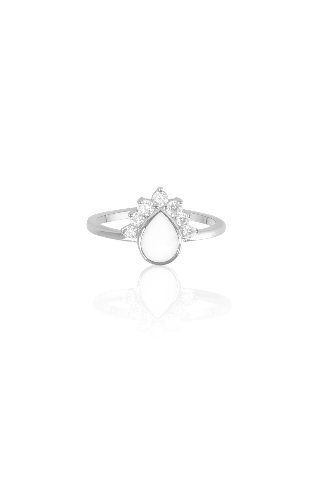 Celestial Teardrop Stacker Ring set - Silver