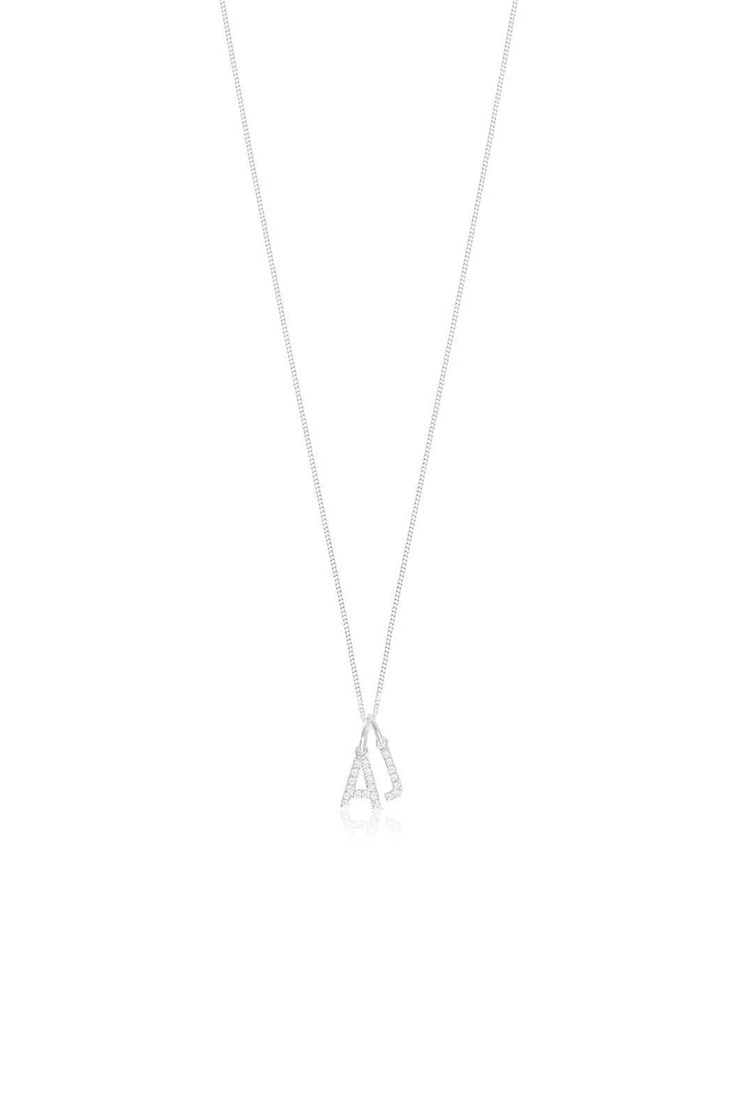 Letter Charm with Necklace - Solid Silver