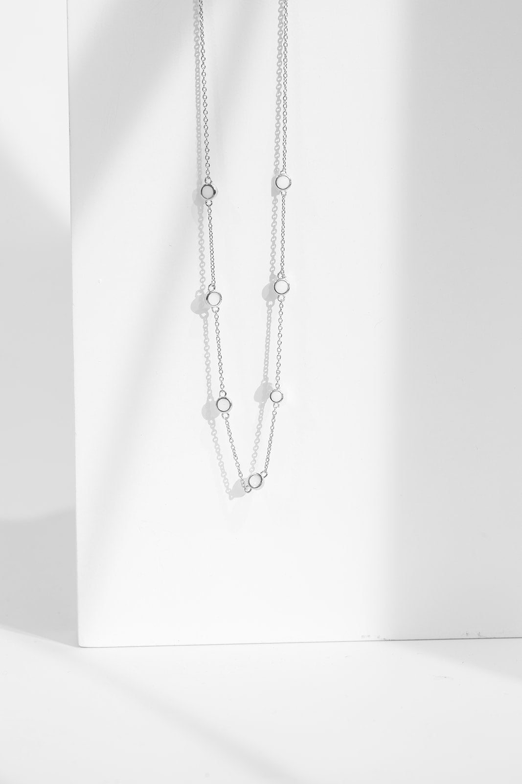 Dot Necklace - White Gold