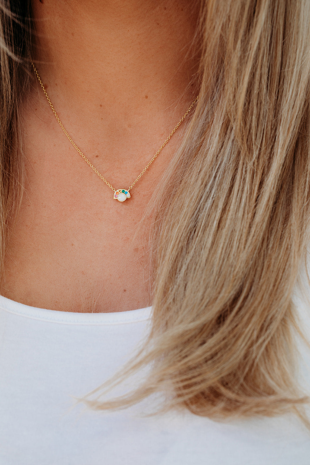 Rainbow Necklace - Gold