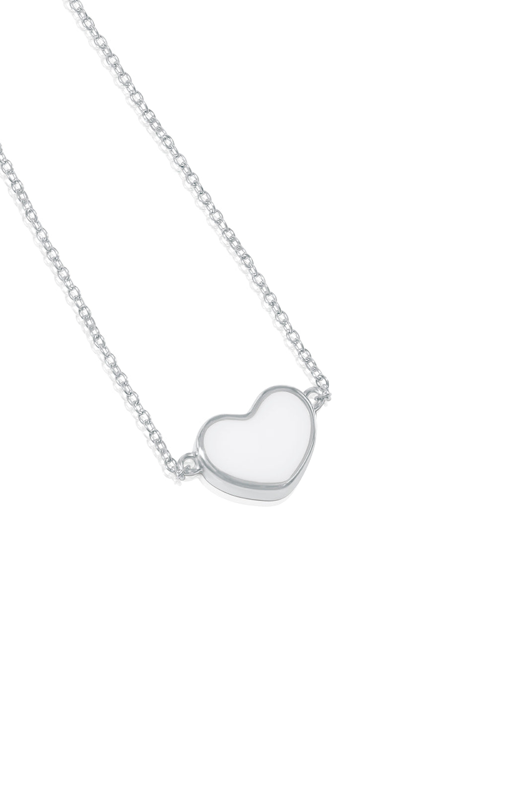 Breastmilk Heart Strings Necklace - Platinum 