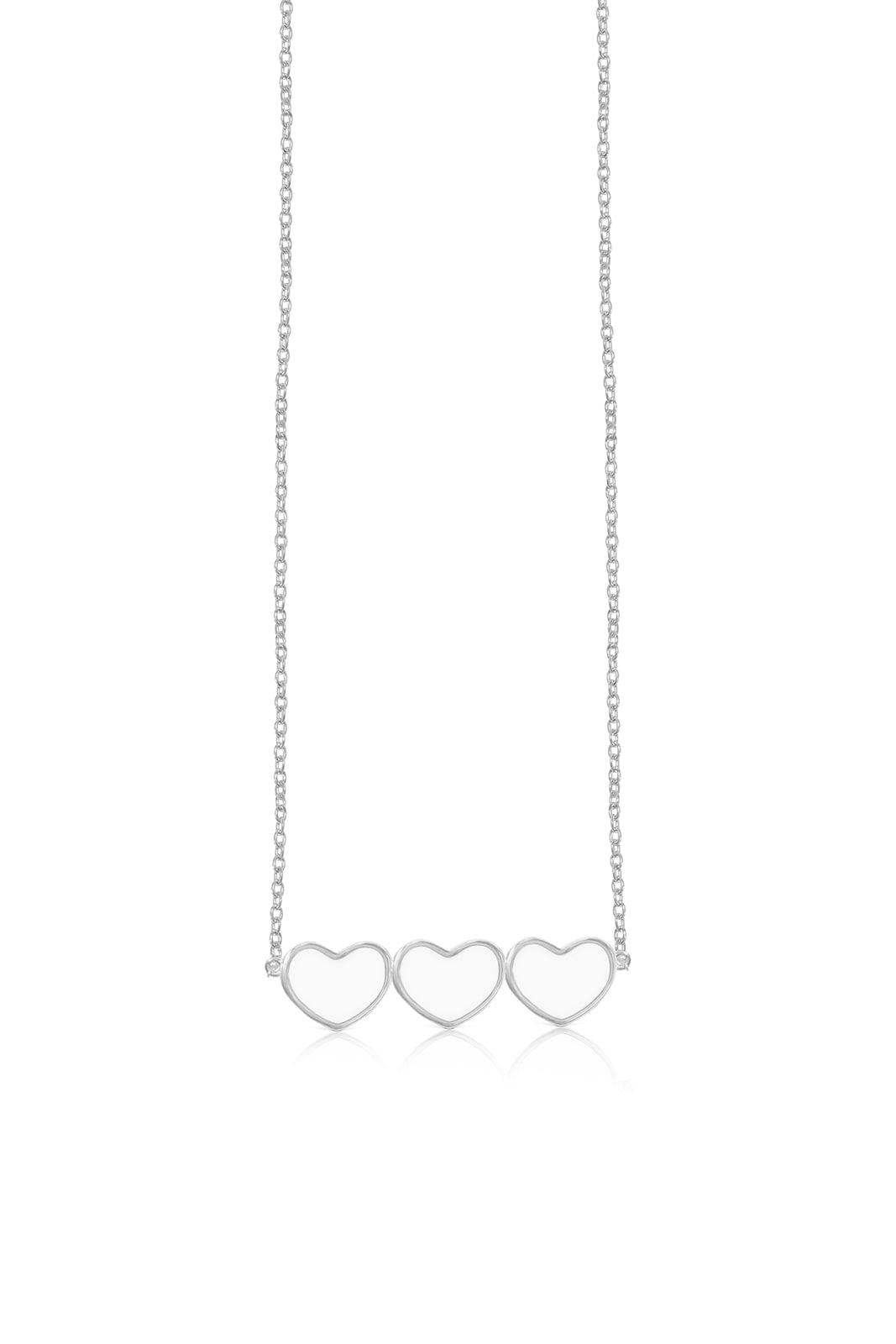 Heart strings necklace - White Gold
