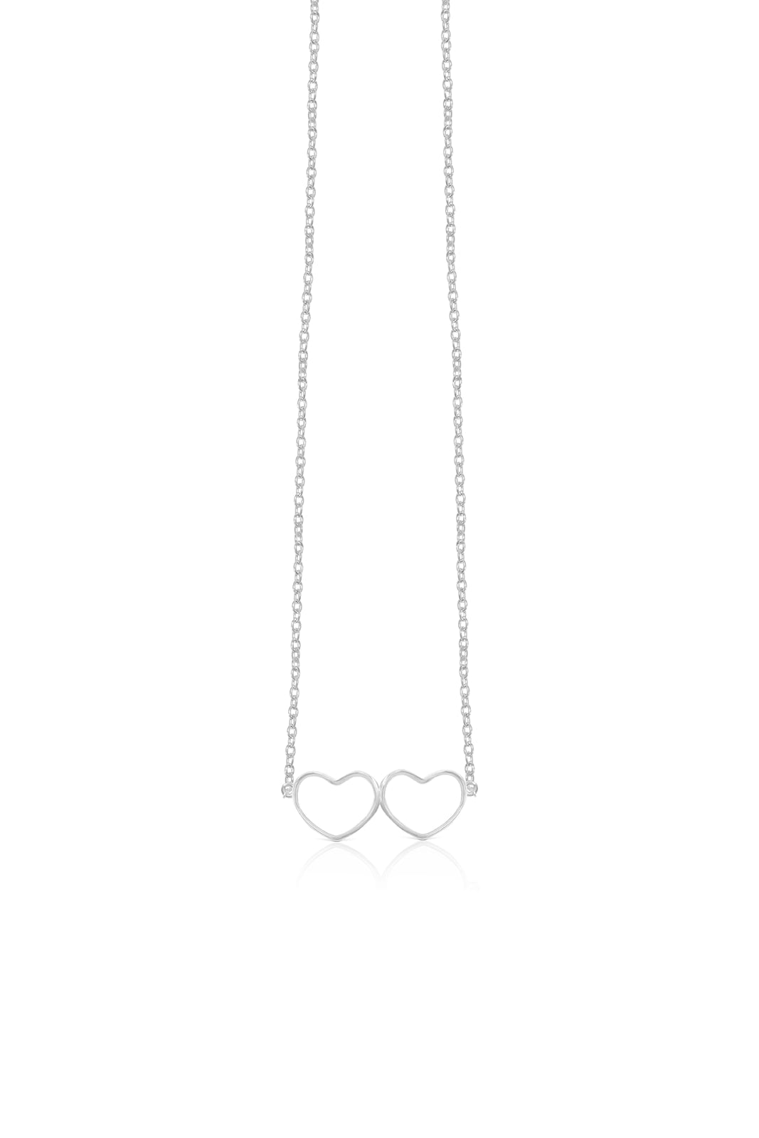 Breastmilk Heart Strings Necklace - Platinum 