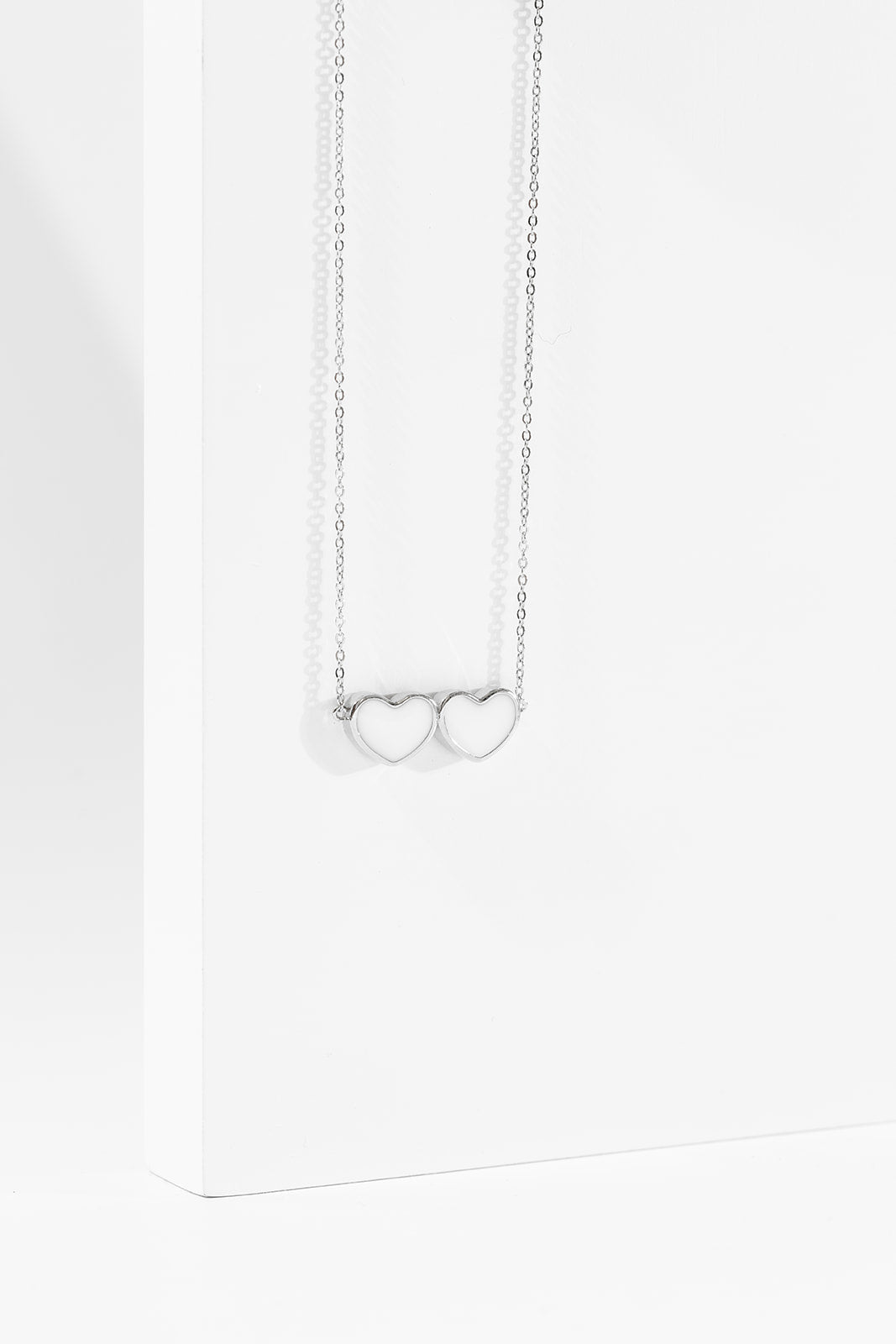 Heart strings necklace - Platinum