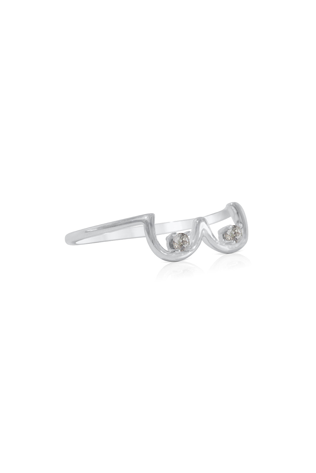 Boobie Birthstone Ring - Silver