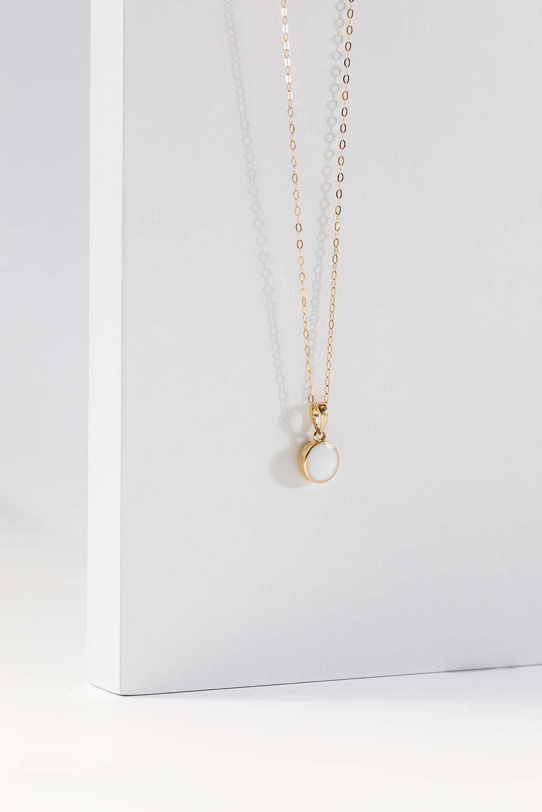 Breastmilk Round Gold Pendant Necklace