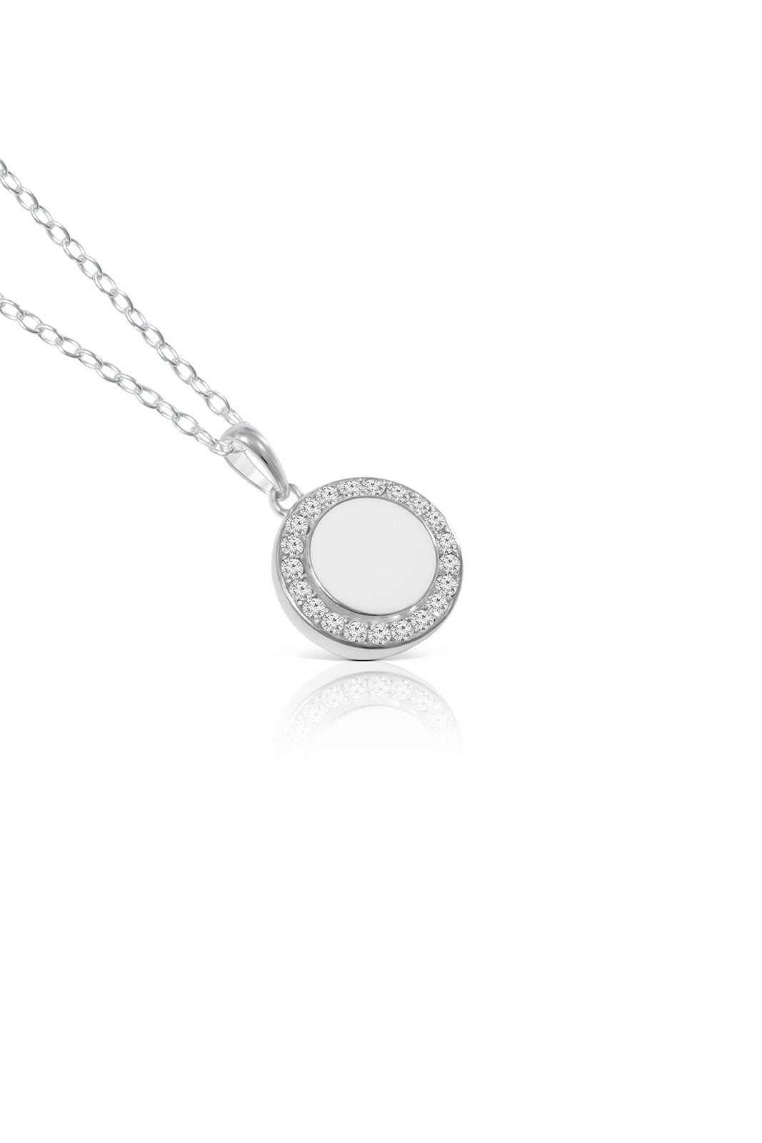 Breastmilk Halo Necklace - Silver 