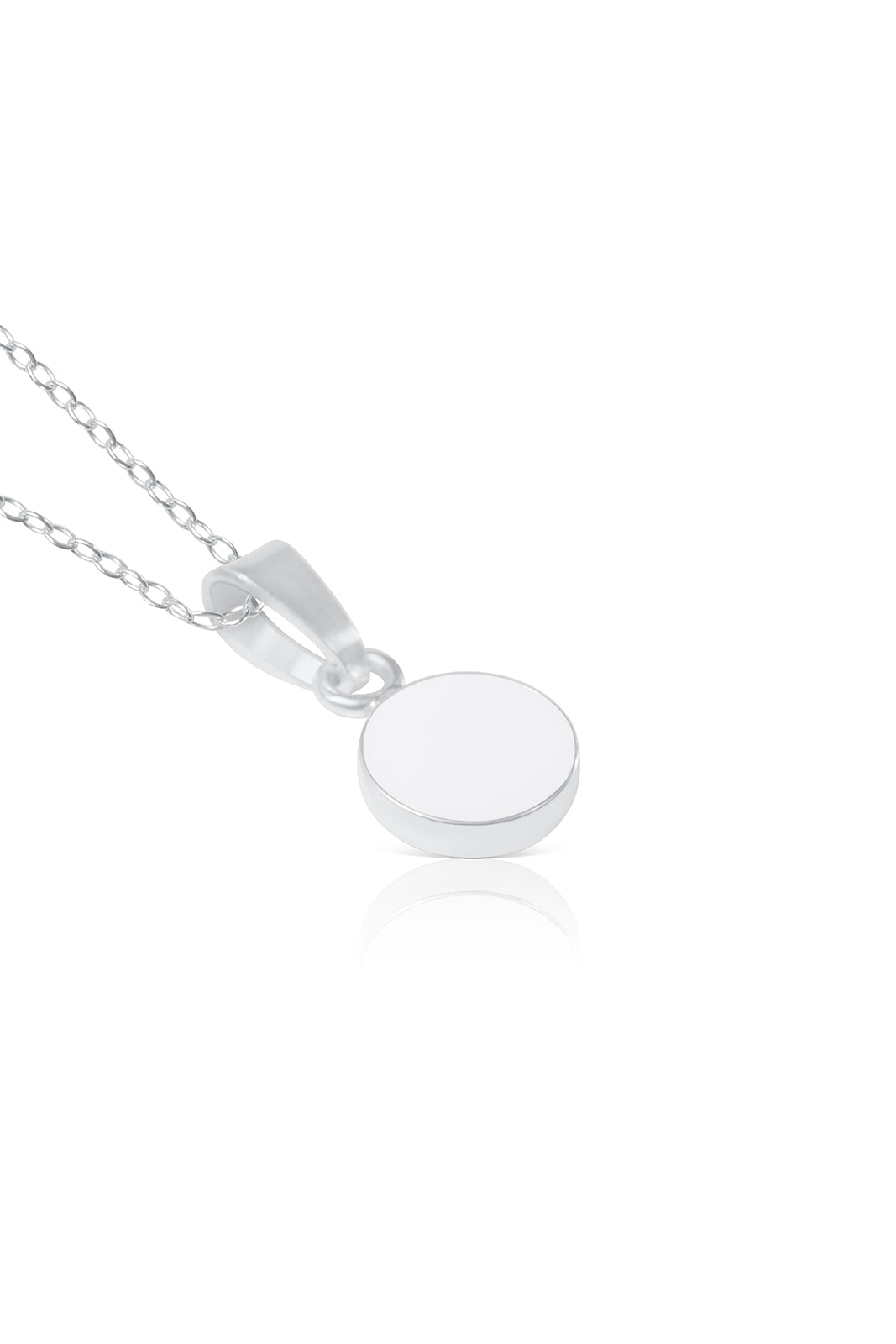 Simple Breastmilk Pendant Necklace - White Gold