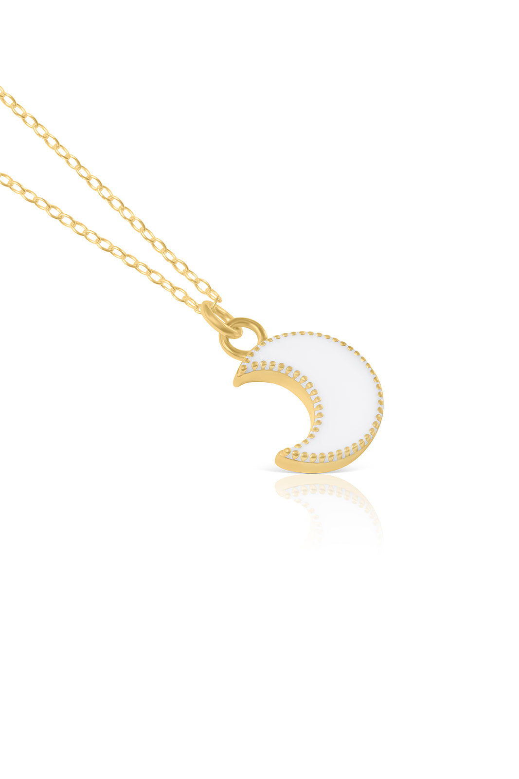 Breastmilk Moon Crescent Necklace - 9ct Gold 