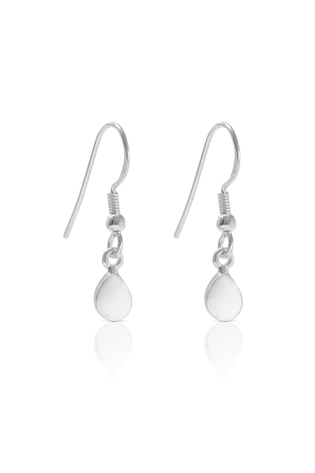 Teardrop Dangle Earrings - Silver