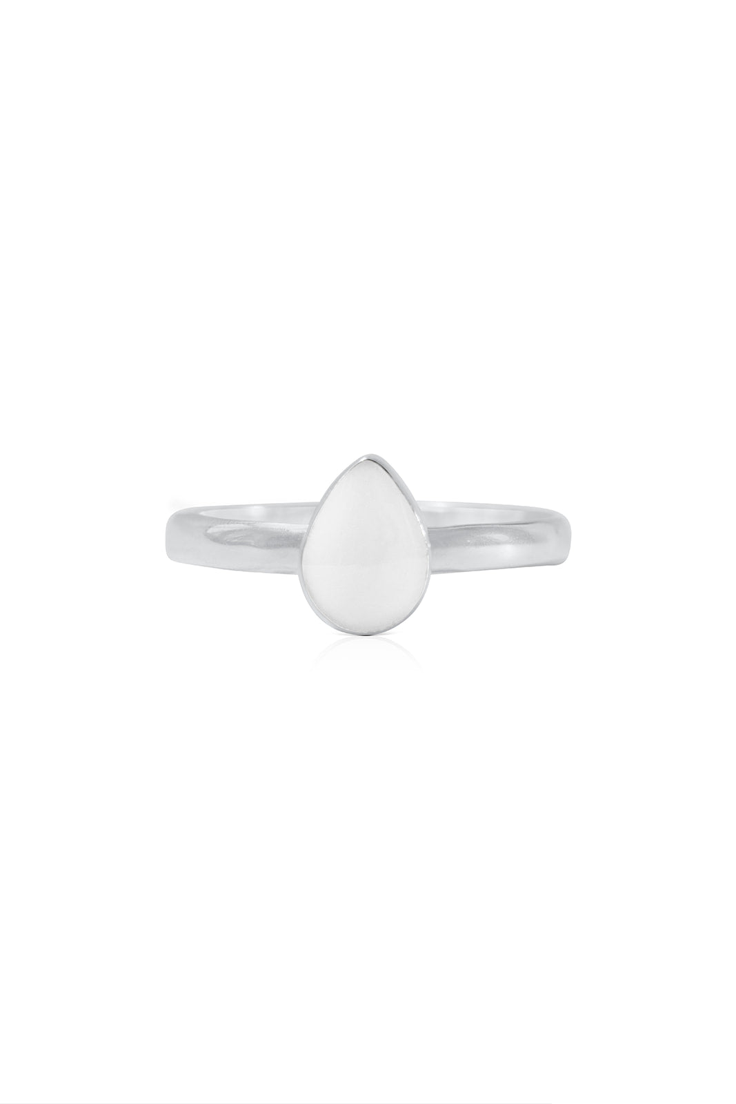 Breastmilk Teardrop Ring - Silver