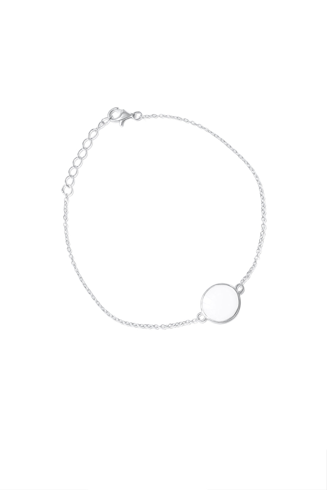 Silver Bezel Breastmilk Bracelet 