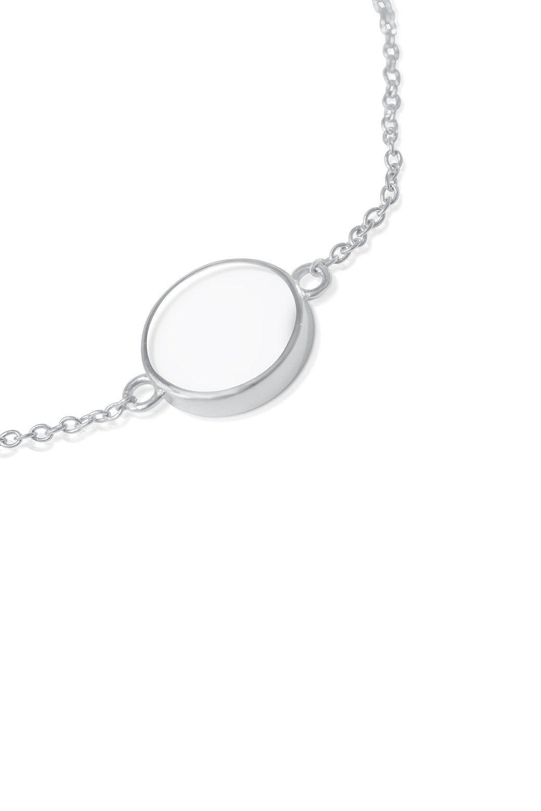 Bezel Breastmilk Bracelet - Platinum