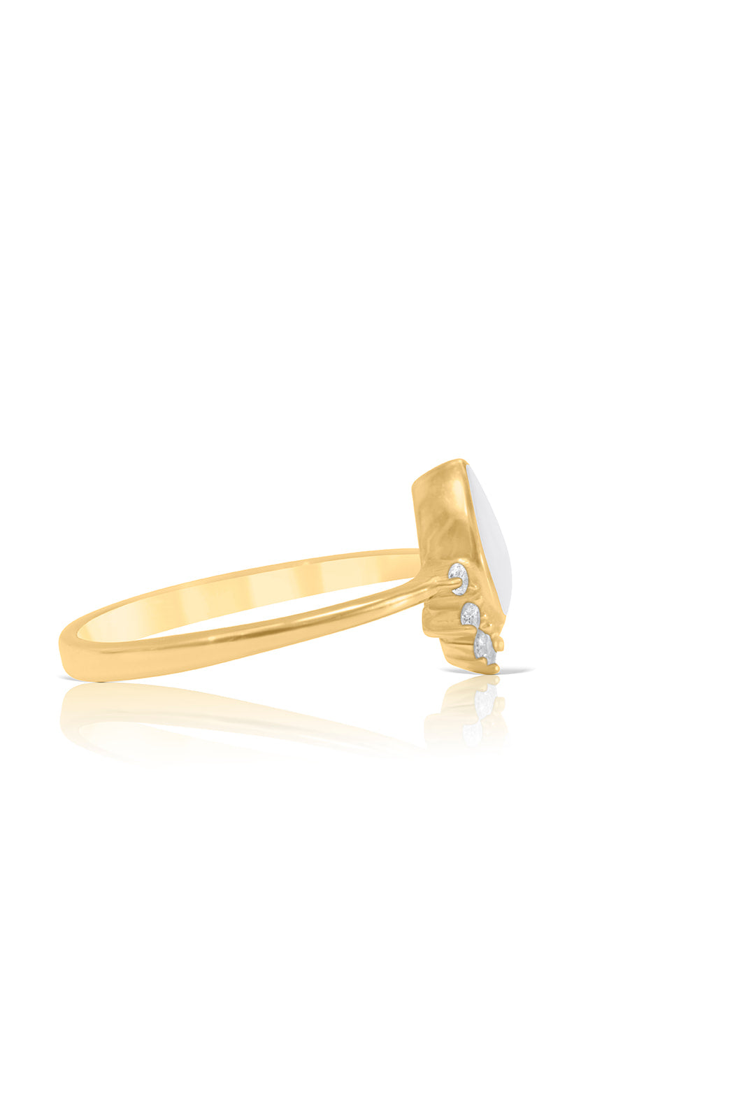 Half Sparkle Ring - Gold