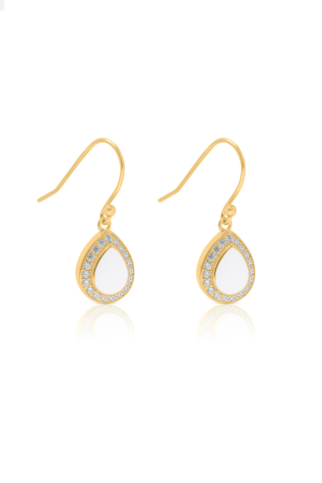 Halo Drop Earrings - Gold