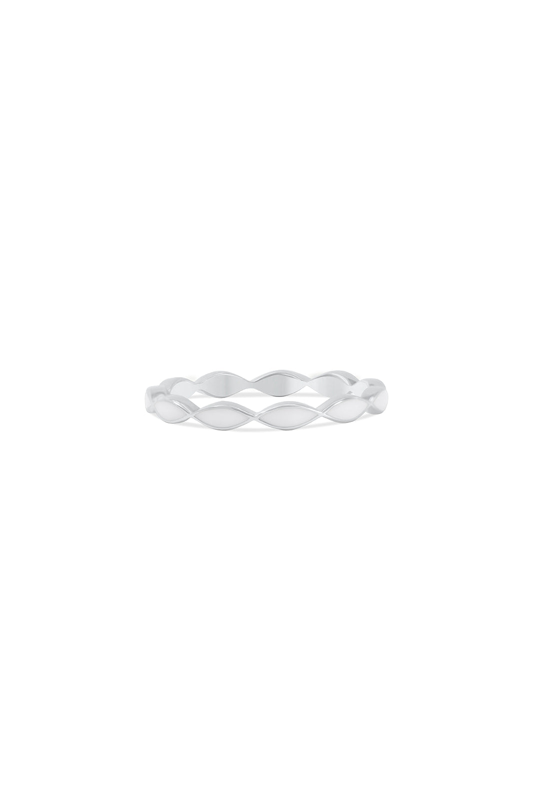 Breastmilk Simple Eternity Band - White Gold 