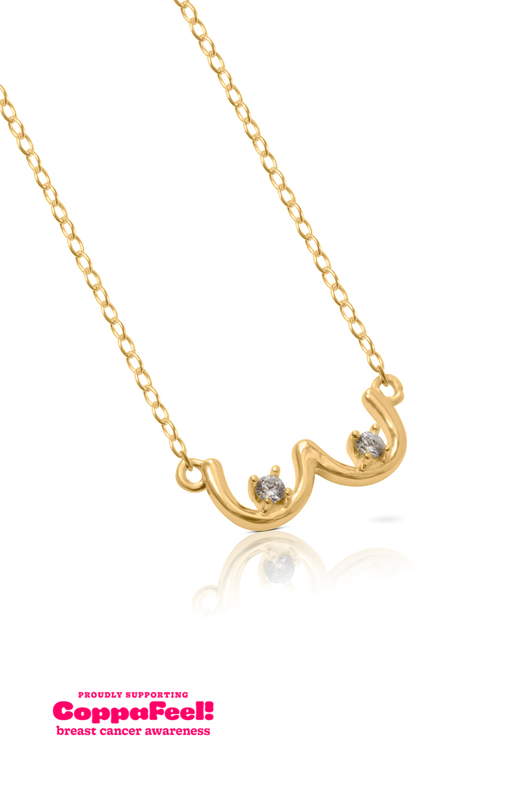 Boobie Birthstone Necklace - Gold